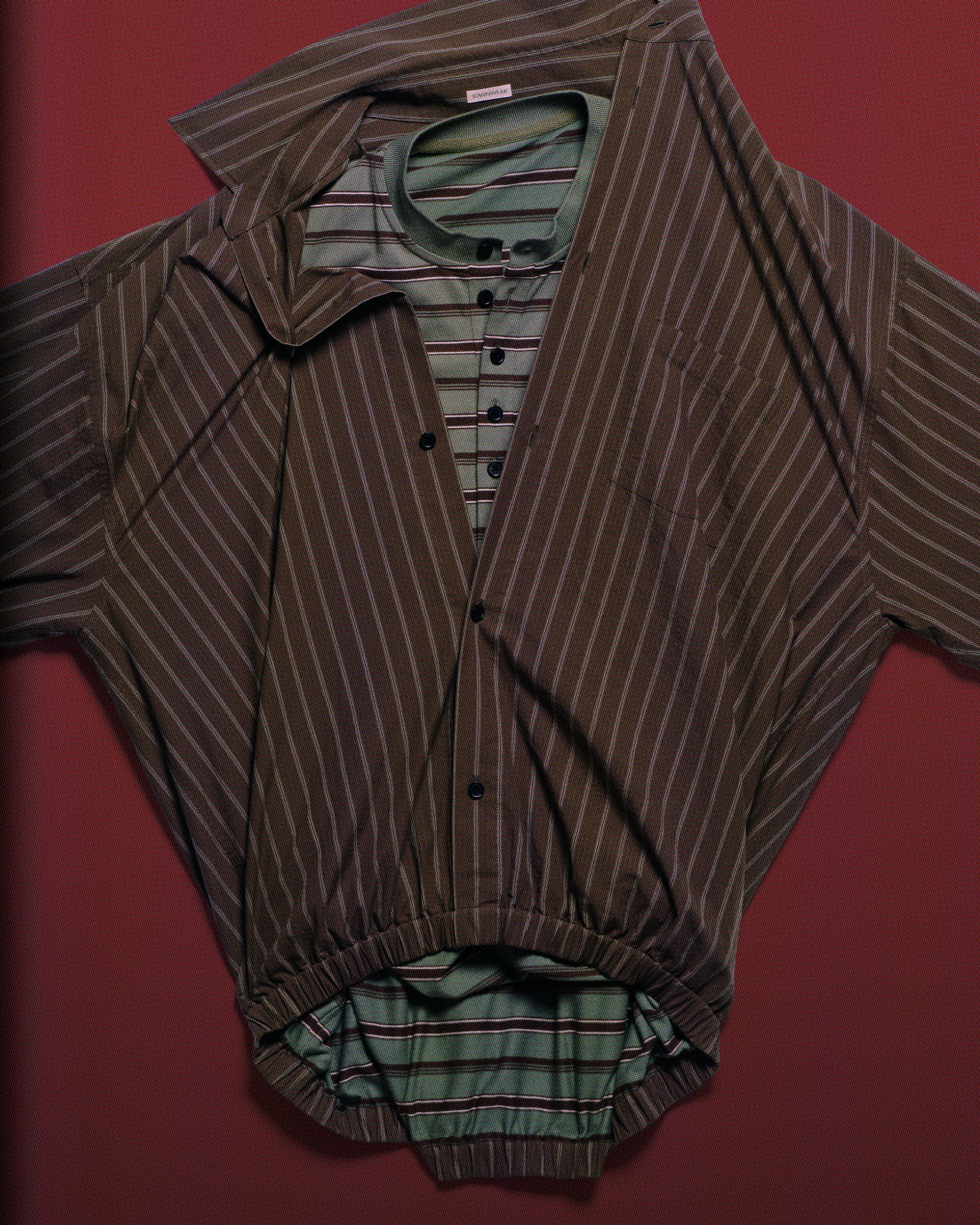 Men's Layered Pullover Shirt with Built-in Henley